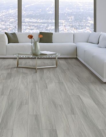 Living Room Gray Greige Luxury Vinyl Plank LVP -  At Home Floors in Largo, MN