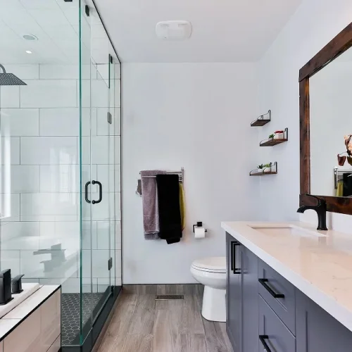 Bathroom remodeling services provided by At Home Floors in Largo, FL
