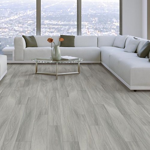 Living Room Gray Greige Luxury Vinyl Plank LVP -  At Home Floors in Largo, MN